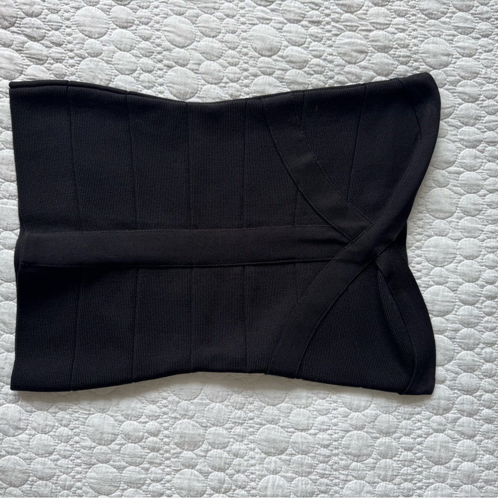 Bebe Dark Gray Ribbed Top